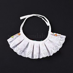 布ペットのクリスマスレースバンダナ  クリスマス犬猫首輪ビブ  樹脂製ベルとパーツ付き  カラフル  615x11.7mm&nbsp;AJEW-D051-02