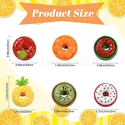 12 broche en résine en forme de beignet aux fruits&nbsp;JEWB-CJ0003-08