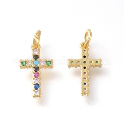 Ottone micro spianare pendenti zirconi&nbsp;ZIRC-F106-01G