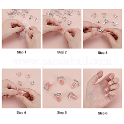 Латунные накладные ногти кольца&nbsp;MRMJ-AR0001-28P