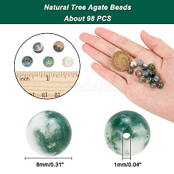 Натурального дерева агат бисер нитей&nbsp;G-AR0003-82