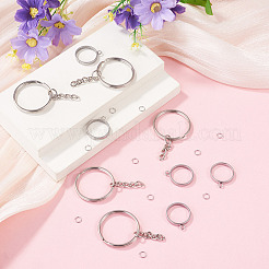 5 pendentif à lunette arrière ouverte en acier inoxydable 304&nbsp;STAS-TAD0001-01D