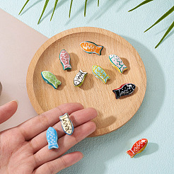 10 pièce 10 styles de perles en céramique et porcelaine faites à la main&nbsp;PORC-TA0001-37