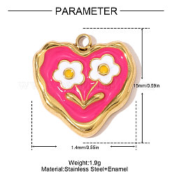 Подвески из эмалированной нержавеющей стали 304&nbsp;STAS-OY008-14G