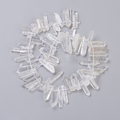 Натуральный кварц с остроконечным бисером G-L484-01