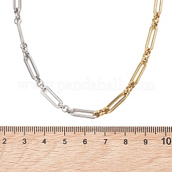 Colliers chaîne Figaro bicolores en acier inoxydable 304 de 5 mm pour femmes&nbsp;NJEW-JN05966