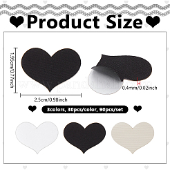 90 Stück 3 Farben Polyester-Kleidungsflicken&nbsp;PATC-NB0001-65