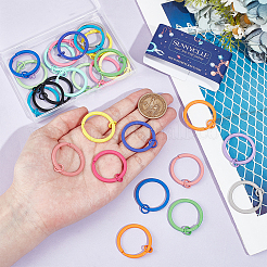 30 шт. двухцветные железные разъемные брелоки для ключей&nbsp;IFIN-SC0001-62