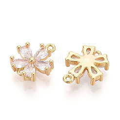 Латунные подвески из прозрачного кубического циркония KK-T078-03G-05