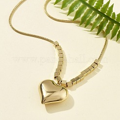 Ожерелья с подвеской в форме сердца из нержавеющей стали 304&nbsp;NJEW-V001-12G