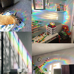 Regenbogen-PVC-Laser-Klebeaufkleber&nbsp;DIY-WH0273-51