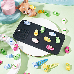 50шт 5 стиля непрозрачные кабошоны из смолы&nbsp;RESI-SC0002-65