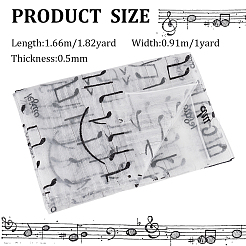 Сетчатая ткань из полиэстера с узором музыкальной ноты&nbsp;DIY-WH0449-28A