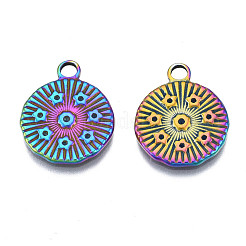 Pendentifs en acier inoxydable 304 plaqués or avec strass&nbsp;STAS-S119-130