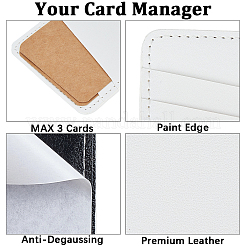 3 porte-carte d'identité autocollant en cuir PU&nbsp;AJEW-CN0007-50A