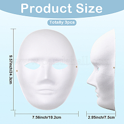 3 шт. пустая человеческая маска&nbsp;AJEW-SP0003-95A
