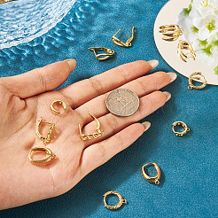 12 шт. 6 стиля латунных сережек-колец&nbsp;KK-TA0002-88