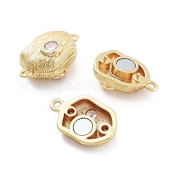 Магнитные застежки из латуни с микропейвом и прозрачным кубическим цирконием KK-C066-04G