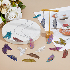 30 шт. 10-х цветные филигранные подвески из нержавеющей стали 201&nbsp;STAS-HS0001-54