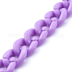 Непрозрачные акриловые цепочки ручной работы AJEW-JB00662-03