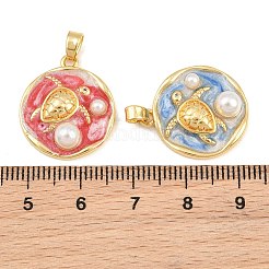 Pendentifs d'émail en laiton &nbsp;KK-CBAEBFB-06G