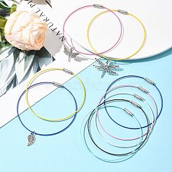 32шт 8 цвета стальной проволоки браслет шнур для самостоятельного изготовления ювелирных изделий&nbsp;TWIR-FS0001-02