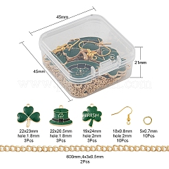 Комплект для изготовления ювелирных изделий с кулоном в виде клевера своими руками&nbsp;DIY-YW0005-05G