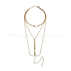 Однослойные ожерелья с кисточками из латунного железа для женщин&nbsp;FS-WG4E37C-01