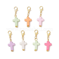 Decorazioni pendenti a croce in acrilico&nbsp;HJEW-JM03778-01