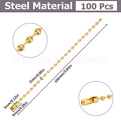 100 Stück Stahlkugelketten für Preisschildketten&nbsp;FIND-SP0002-58G