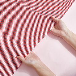 1 шт. хлопчатобумажной ткани с полосатым узором&nbsp;DIY-DR0002-63A