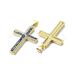 Латунные микропаве прозрачные подвески с фианитом KK-A221-23G