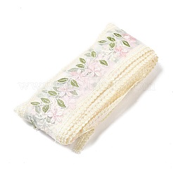 10ヤード刺繍ポリエステルレーストリム  縫製装飾工芸品  花  アンティークホワイト  3-3/8~3-3/4インチ（85~95mm）&nbsp;OCOR-GF0001-80D