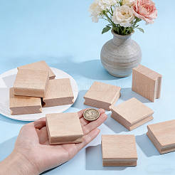 スタンプ彫刻用の角溝木版  未仕上げの木材クラフト用品  バリーウッド  50.5x50x20mm&nbsp;WOOD-WH0062-58