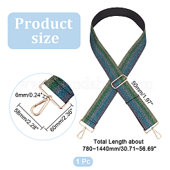 Регулируемые лямки из блестящего полиэстера с полосатым рисунком&nbsp;PURS-WH0005-82KCG-01