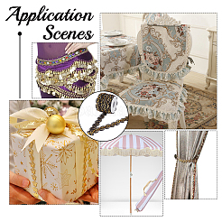 15 ярд блестящей кружевной ленты из полиэстера OCOR-WH0003-033B