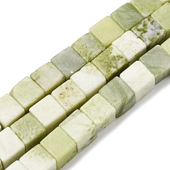 Природного нефрита нитей бисера G-B155-C06-8x8mm