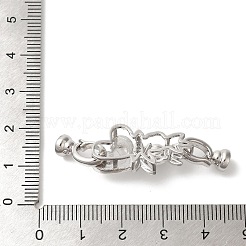 Латунные микро проложить кубического циркония раз за застежками KK-A227-15P