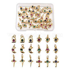 Латунные микро проложить кубического циркония подвески ZIRC-TA0001-15G