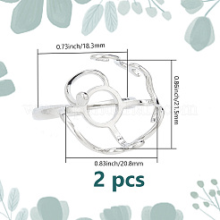 2шт регулируемые латунные кольца для пальцев компоненты FIND-GO0002-77C