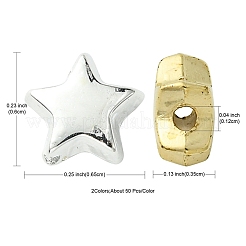 100шт 2 цвета пластиковые бусины ccb CCB-FS0001-02