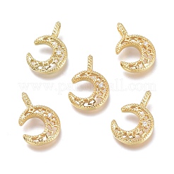 Латунные микропаве прозрачные подвески с фианитом ZIRC-Q023-01G