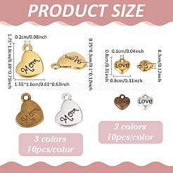 60 pz 6 stili pendenti in lega di stile tibetano&nbsp;FIND-PH0028-02