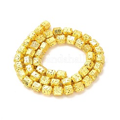 Hebras de cuentas de roca de lava natural galvanizada&nbsp;G-G984-09G