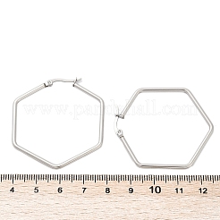 Серьги-кольца из нержавеющей стали 201&nbsp;LS-EJEW-A052-25A