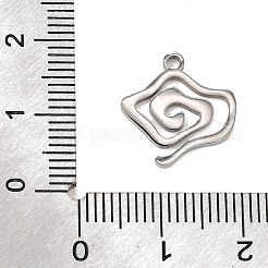 ステンレススチールチャーム201個  スパイラルチャーム  ステンレス鋼色  15x14.5x1mm  穴：1.5mm&nbsp;SA-CBA0C6A-01E-P