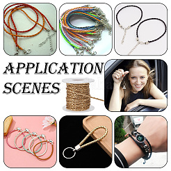 10 ярд плетеных шнуров из искусственной кожи&nbsp;LC-AR0001-03B