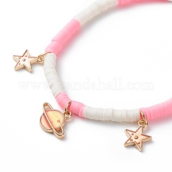 3 pz 3 set di braccialetti elasticizzati con semi di vetro styel e argilla polimerica&nbsp;BJEW-JB08854-02