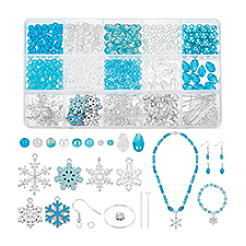 DIY-Set zur Herstellung baumelnder Ohrringe aus Schneeflockenlegierung&nbsp;DIY-PH0022-67