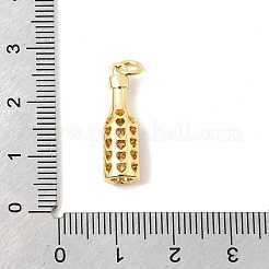 Pendenti in zirconi cubici trasparenti in micro pavè di ottone&nbsp;KK-H267-021G